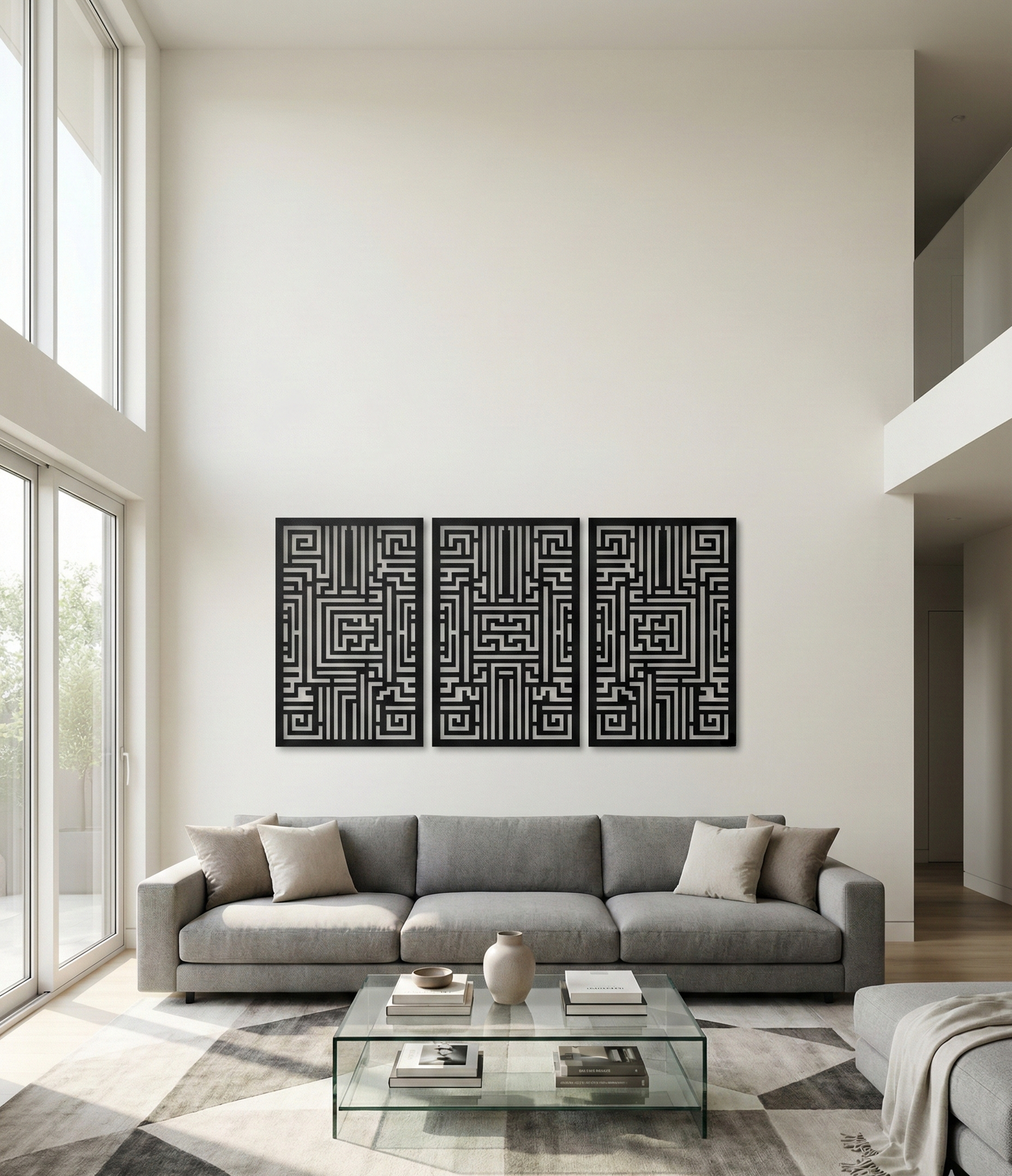 The Labyrinth Triad | Metal Wall Art Set