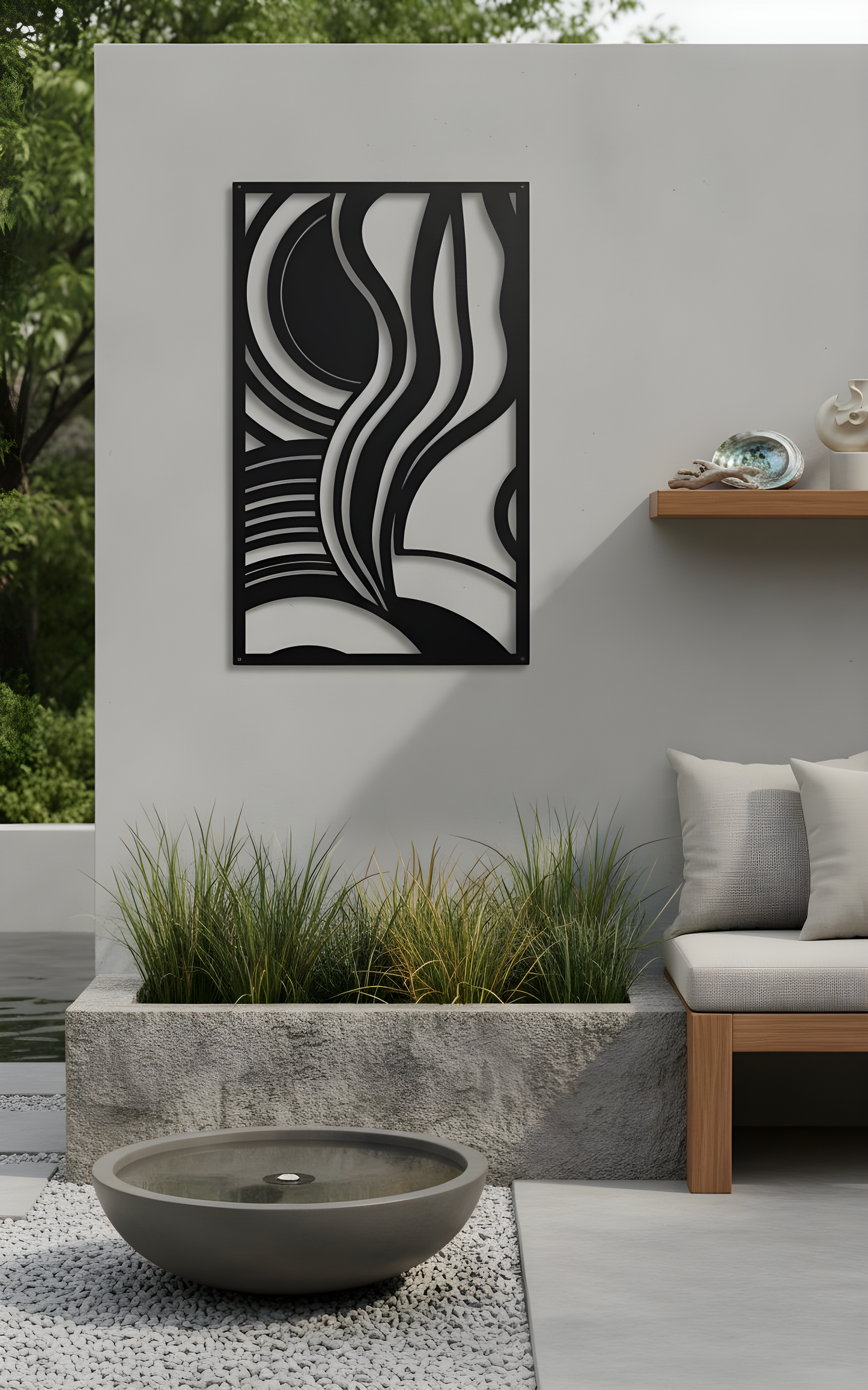 The Obsidian Current | Metal Wall Art