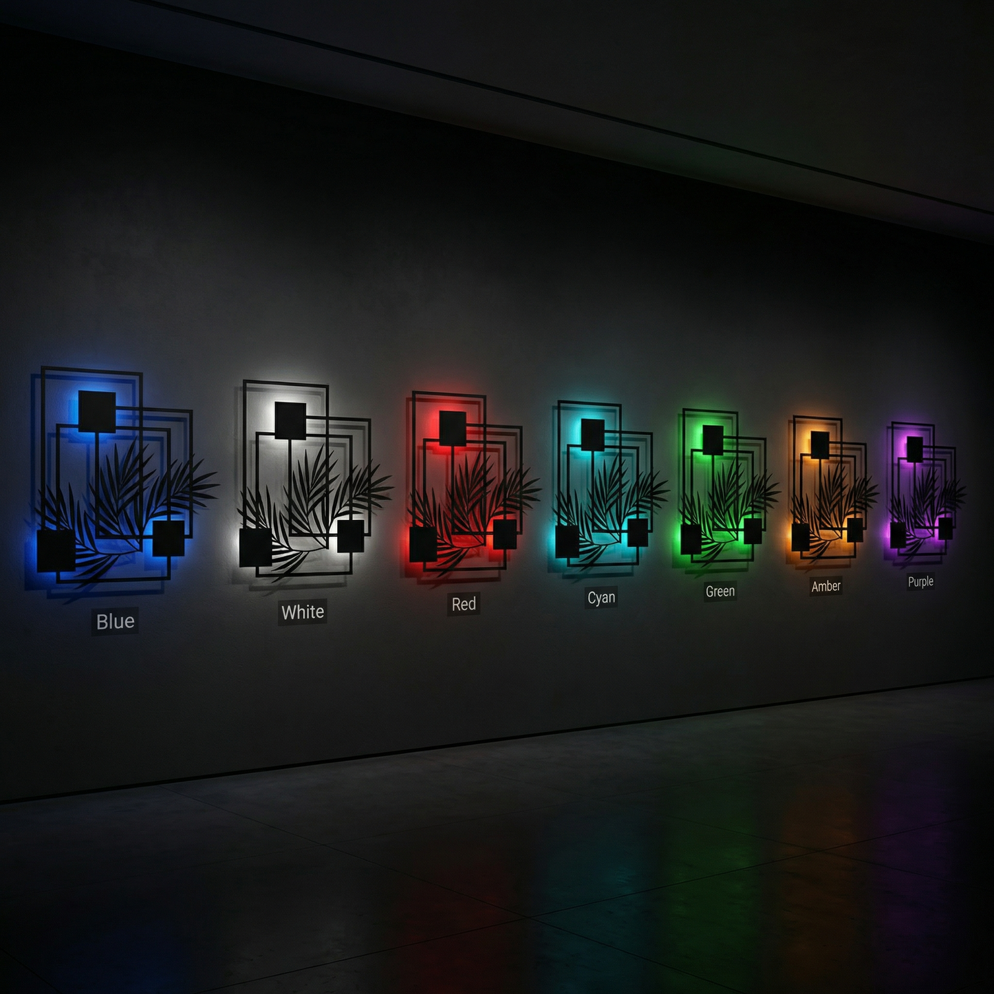 Fronds in Frame (LED) | Leaves & Botanicals