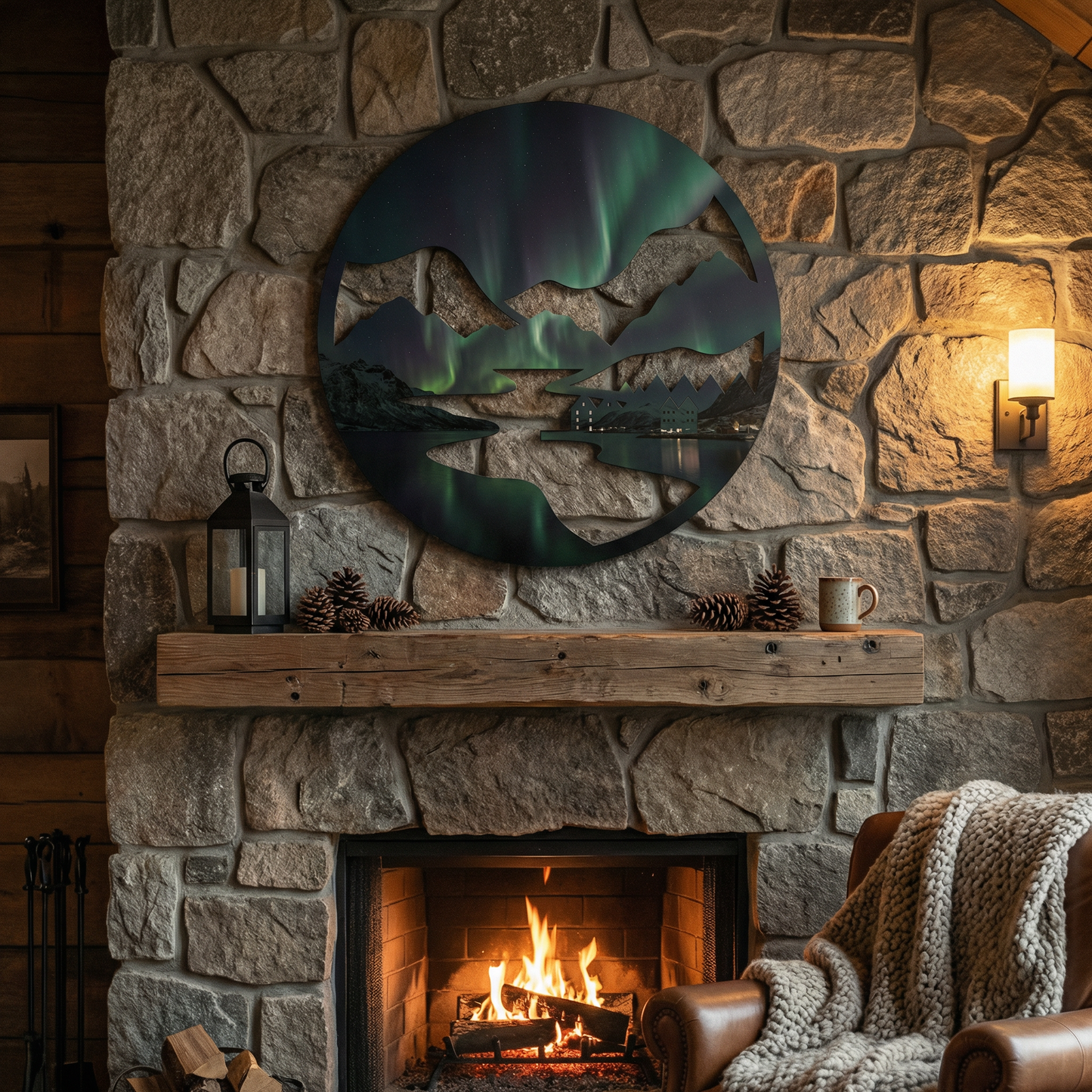 Nordic Lights | Landscapes Metal Wall Art