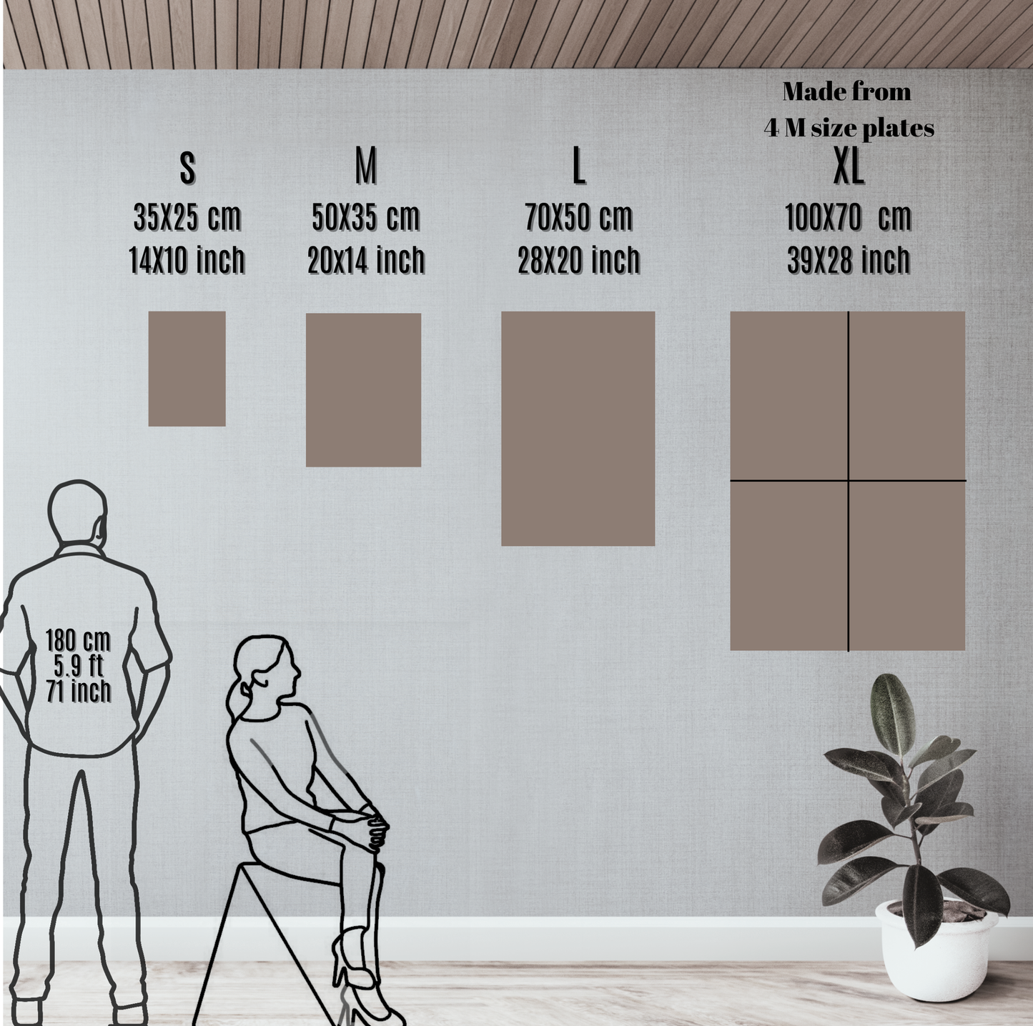 パンダ陰陽金属ポスター