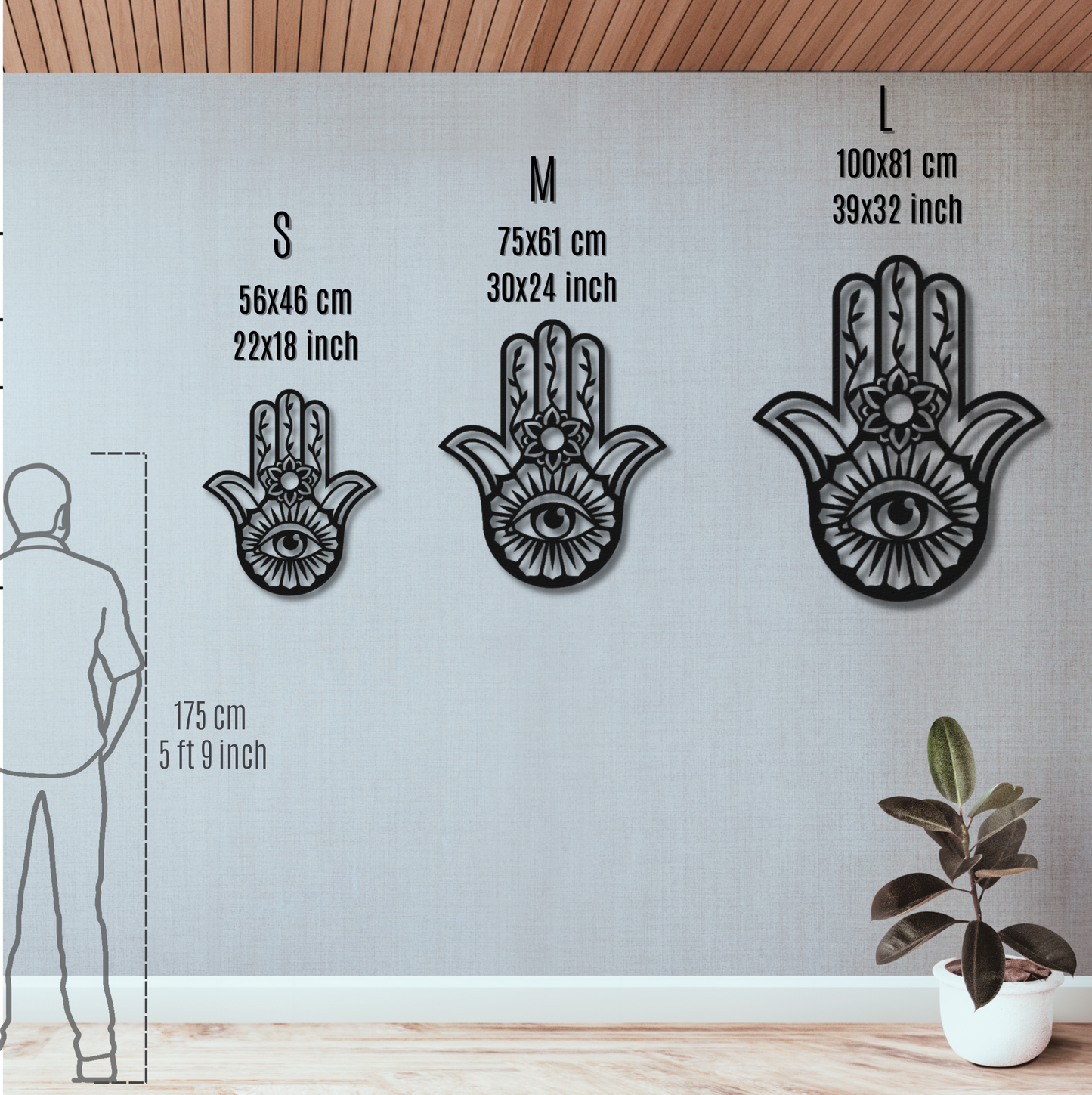 Hamsa Metal Wall Art