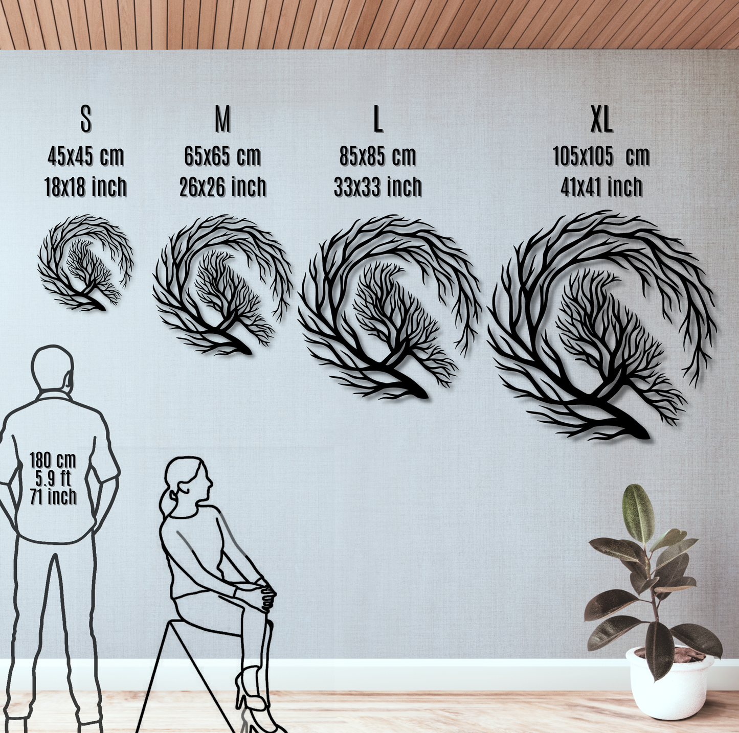 Raven Fullmoon Metal Wall Art