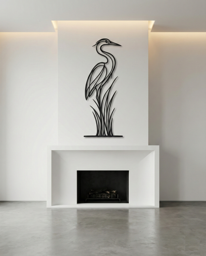 The Marsh Sentinel | Metal Wall Art