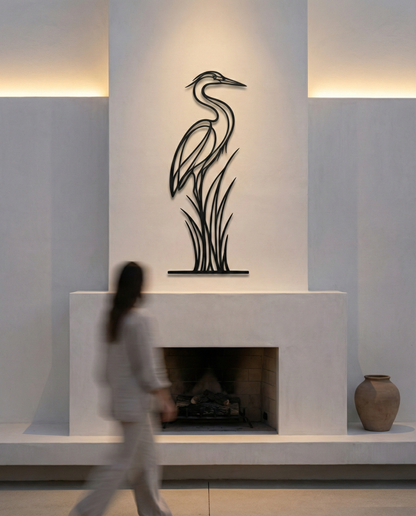 The Marsh Sentinel | Metal Wall Art