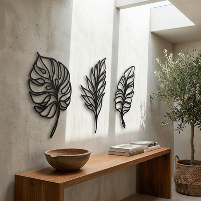 The Verdure Trio | Metal Wall Art Set
