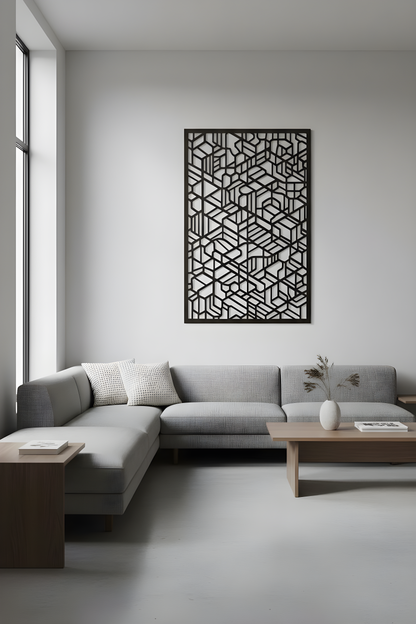 The Basalt Lattice | Metal Wall Art