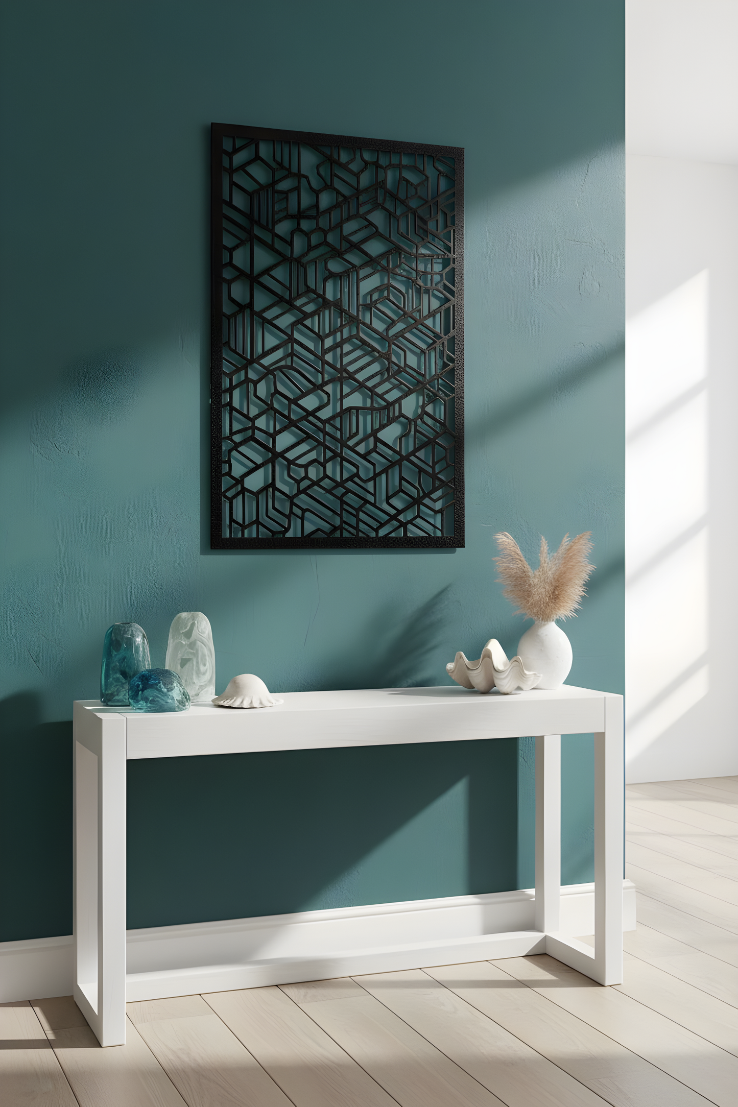 The Basalt Lattice | Metal Wall Art