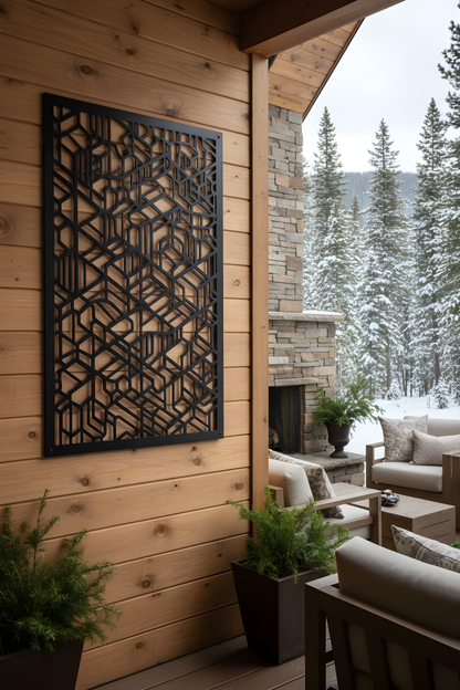 The Basalt Lattice | Metal Wall Art
