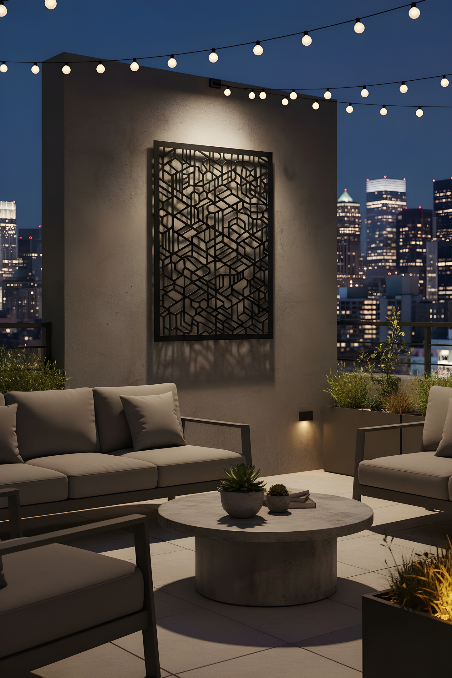 The Basalt Lattice | Metal Wall Art