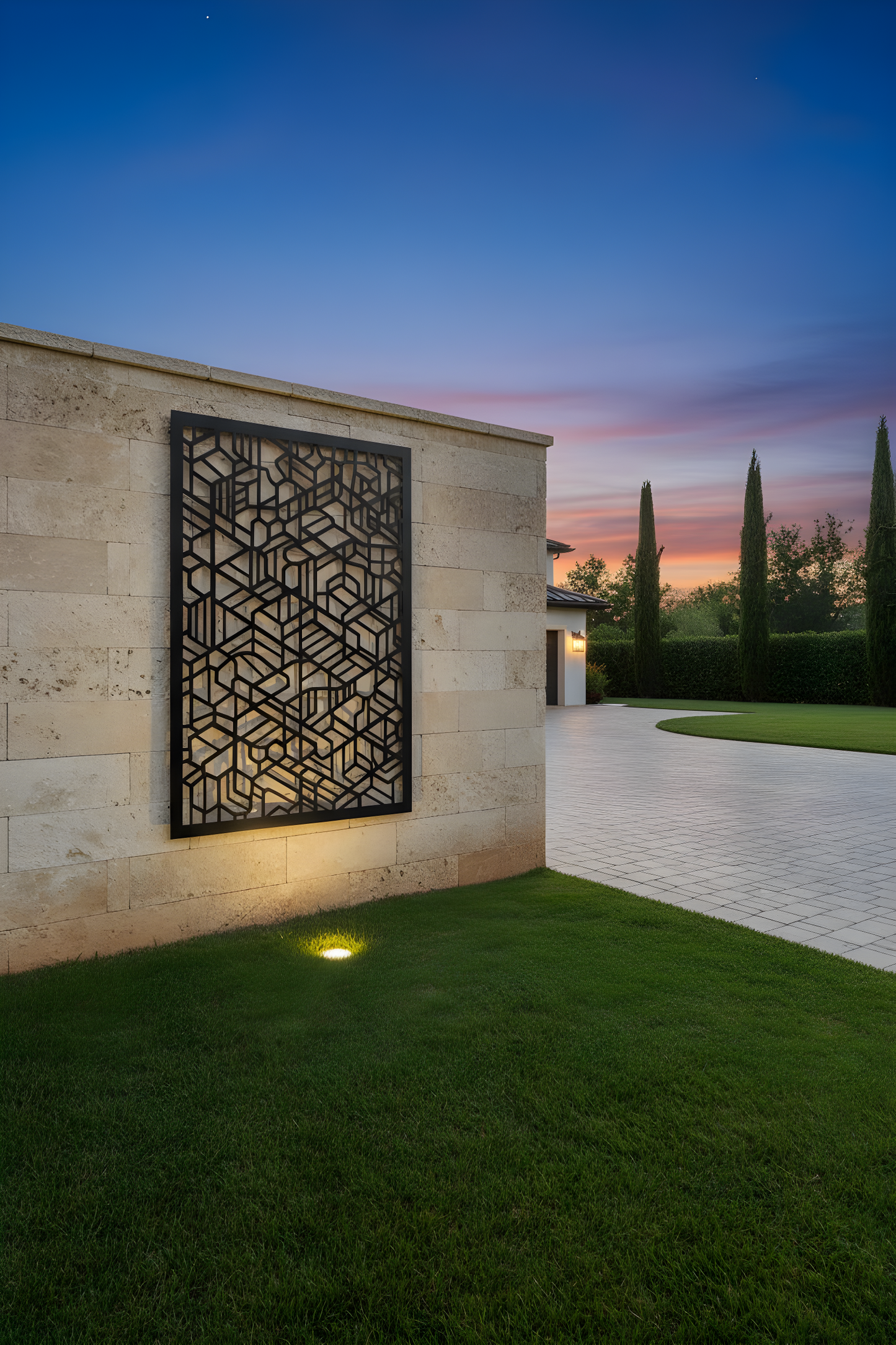 The Basalt Lattice | Metal Wall Art