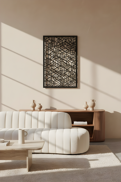 The Basalt Lattice | Metal Wall Art