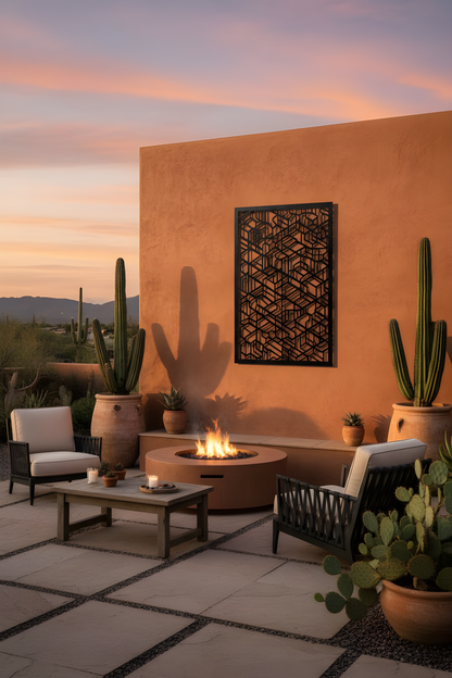 The Basalt Lattice | Metal Wall Art