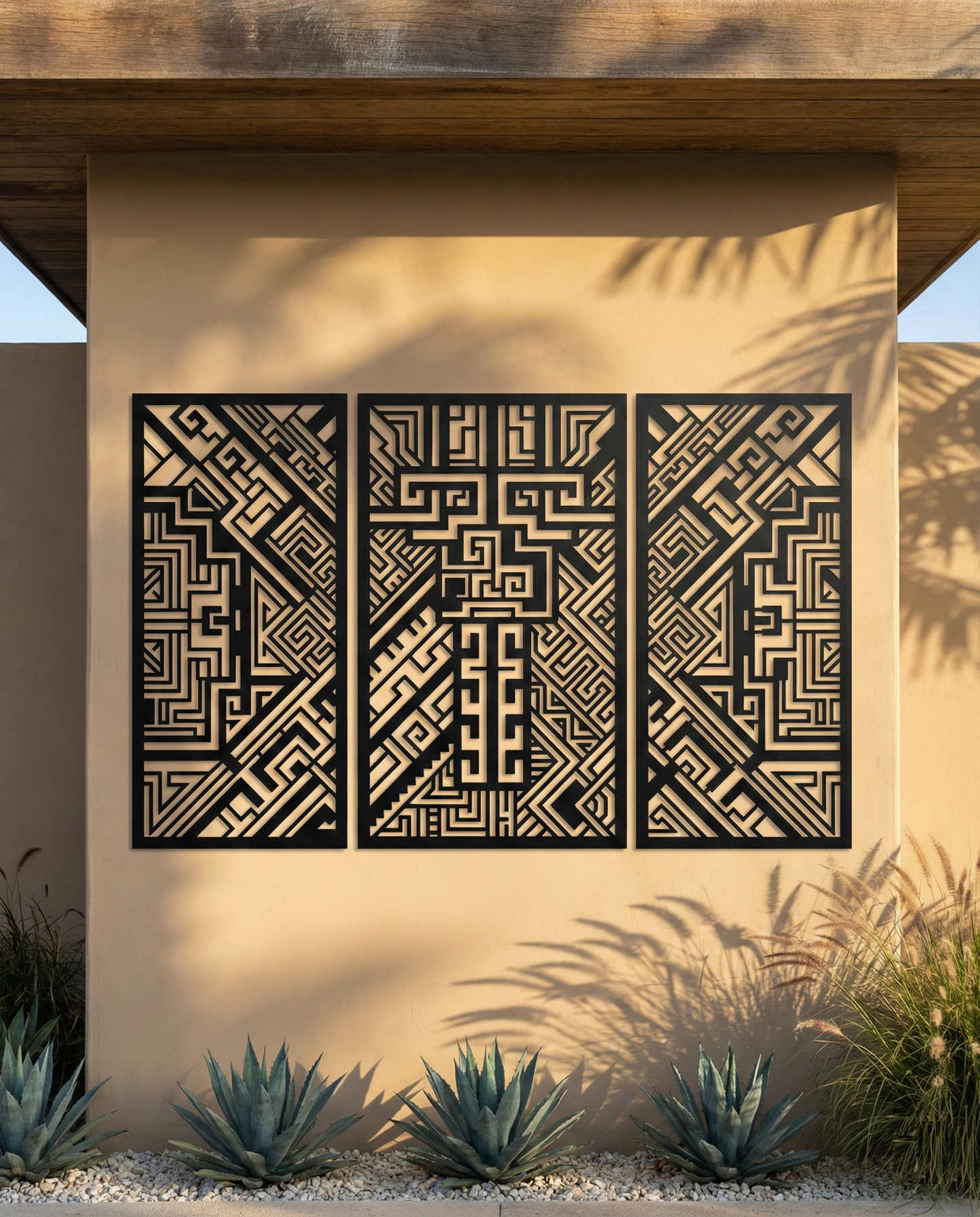 The Glyphgate Triad | Metal Wall Art Set