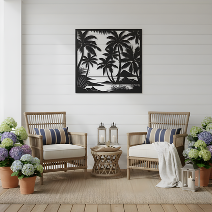 The Lagoon Canopy | Metal Wall Art