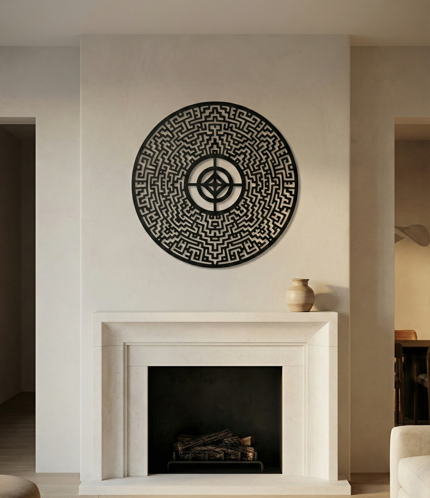The Obsidian Labyrinth | Metal Wall Art