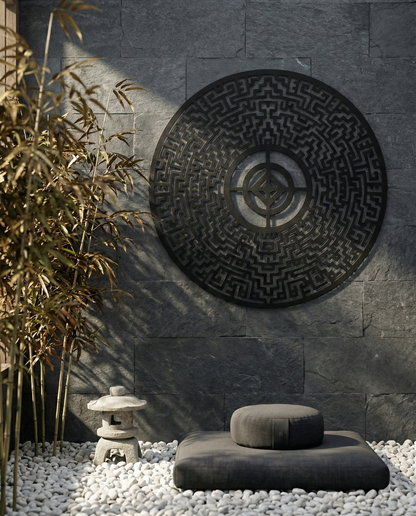 The Obsidian Labyrinth | Metal Wall Art