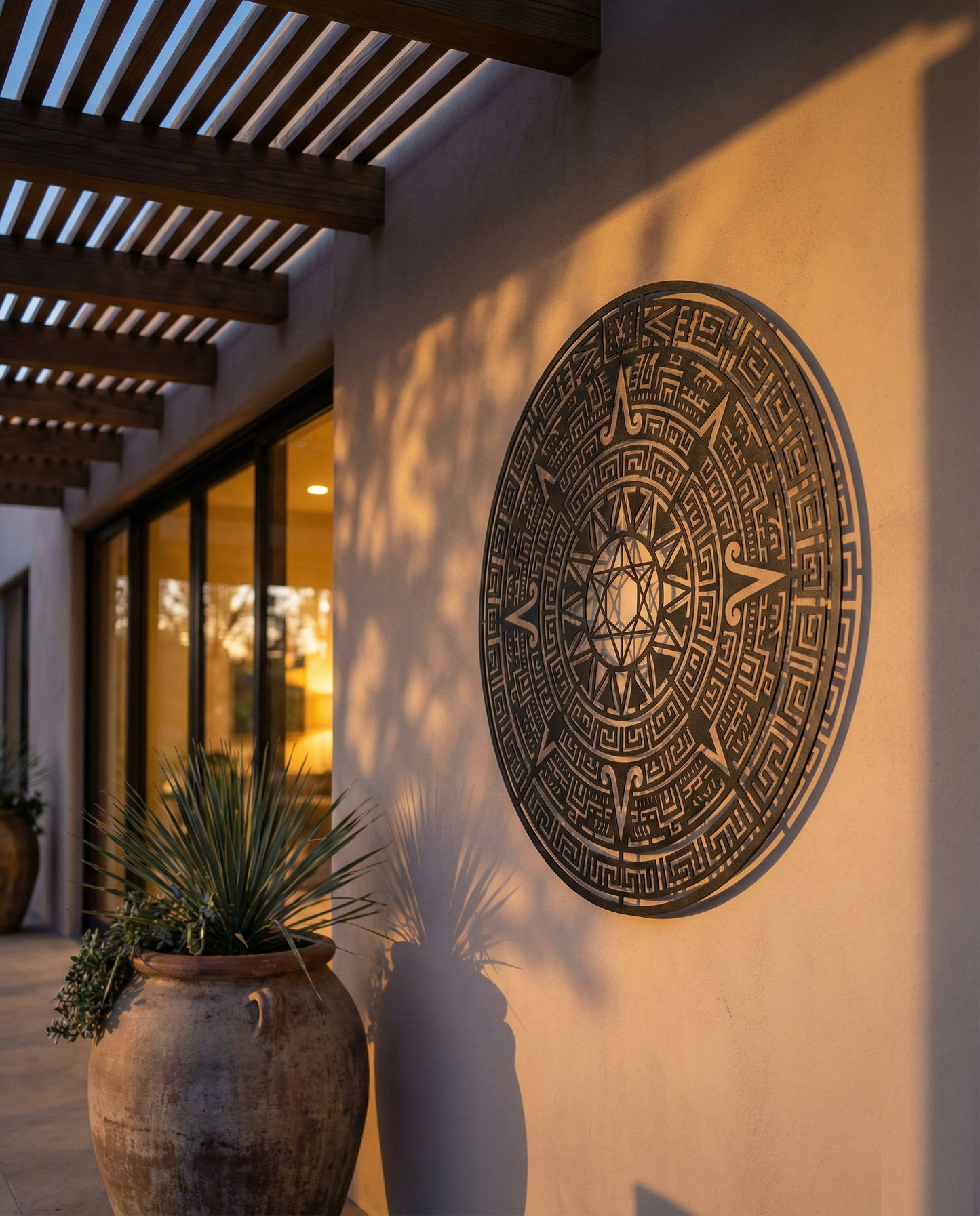 The Sunstone Compass | Metal Wall Art