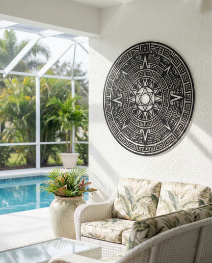 The Sunstone Compass | Metal Wall Art