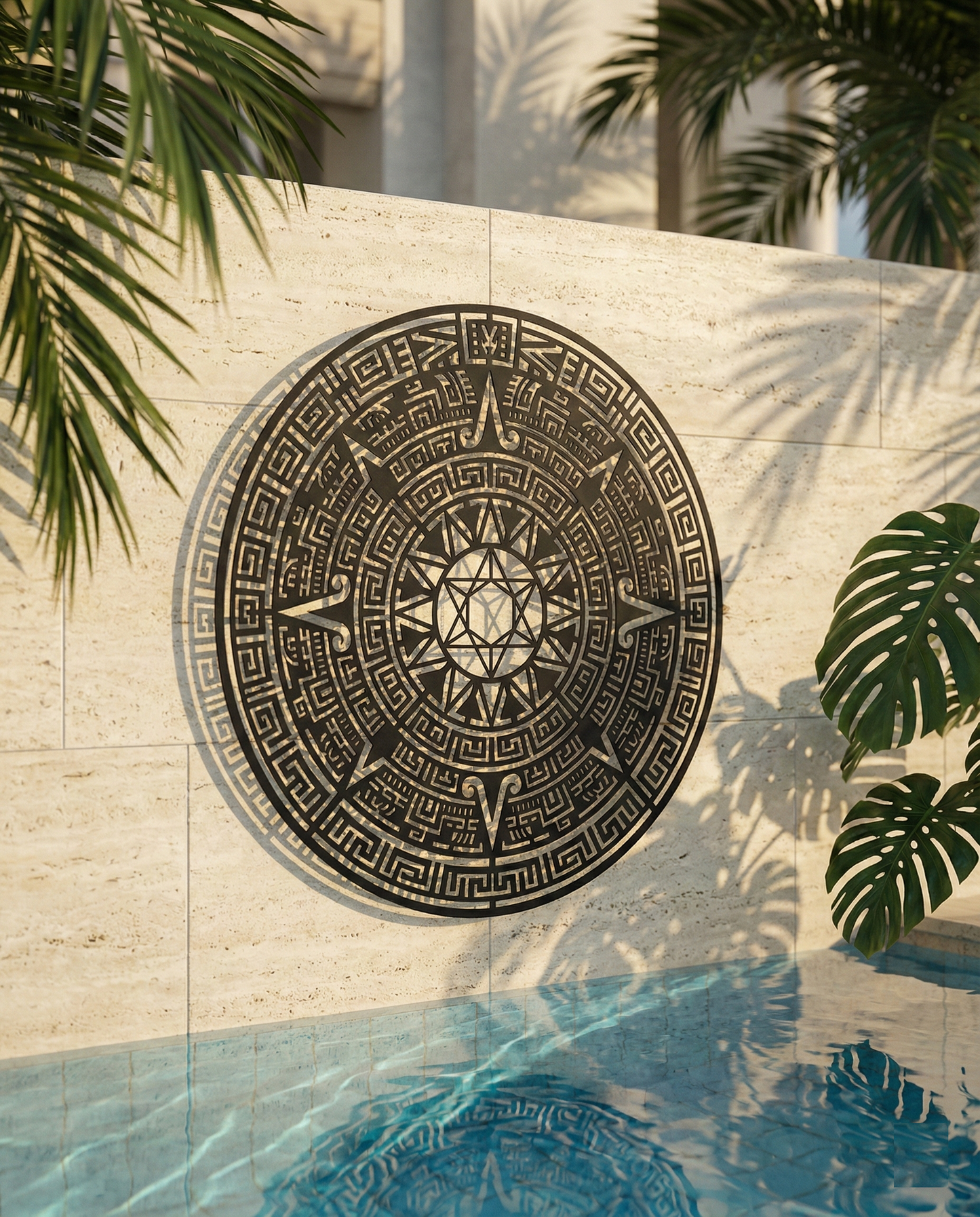 The Sunstone Compass | Metal Wall Art