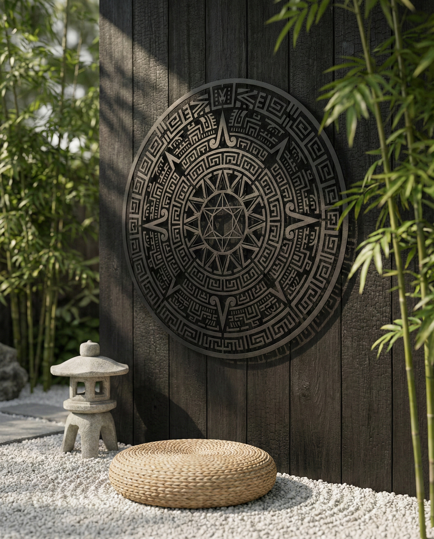 The Sunstone Compass | Metal Wall Art