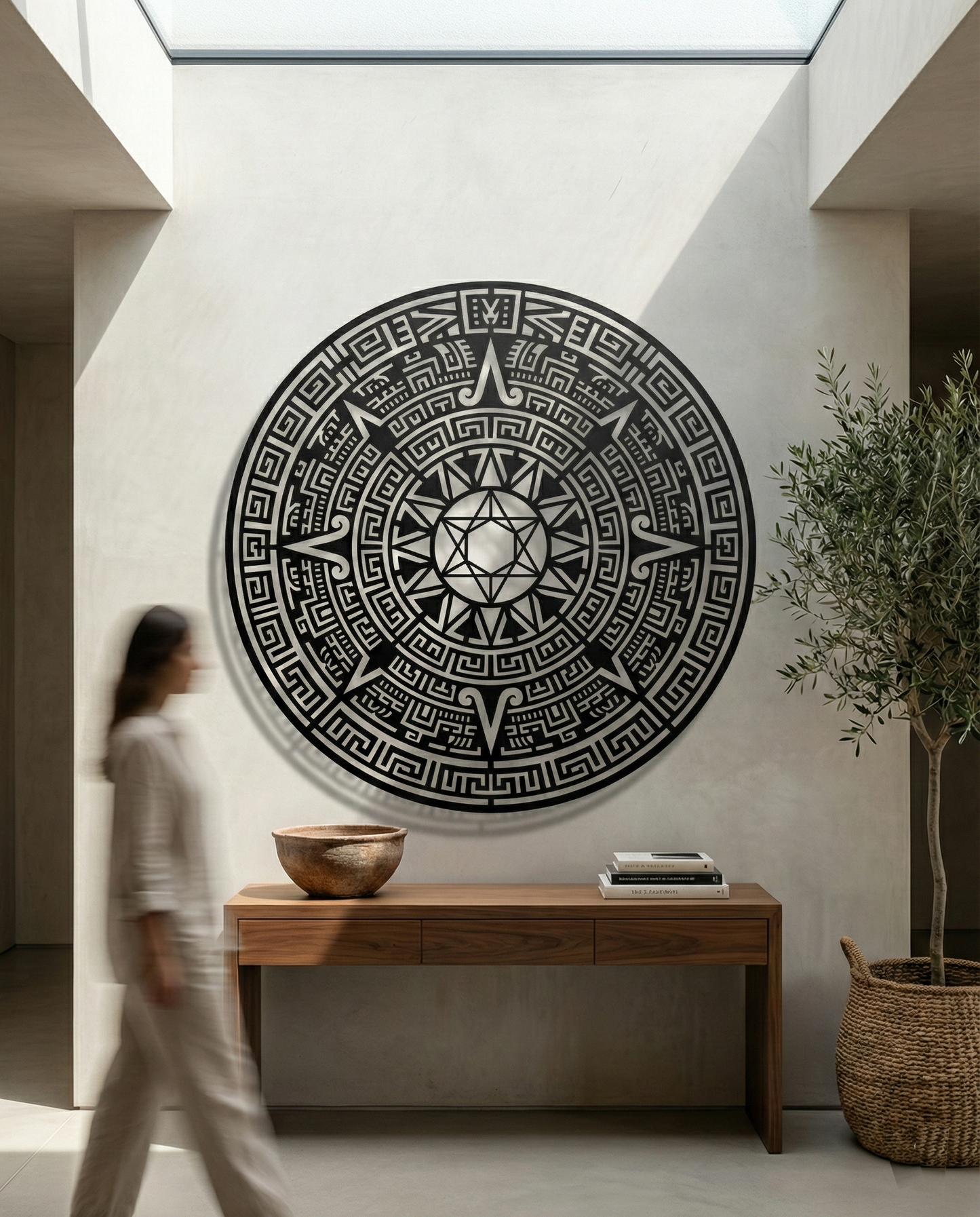 The Sunstone Compass | Metal Wall Art