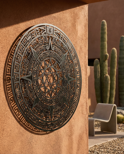 The Sunstone Compass | Metal Wall Art