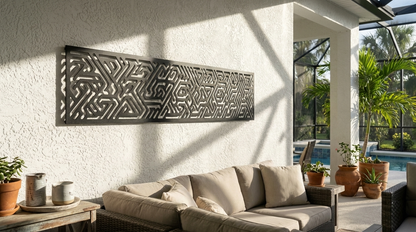 The Glyphstream Frieze | Metal Wall Art