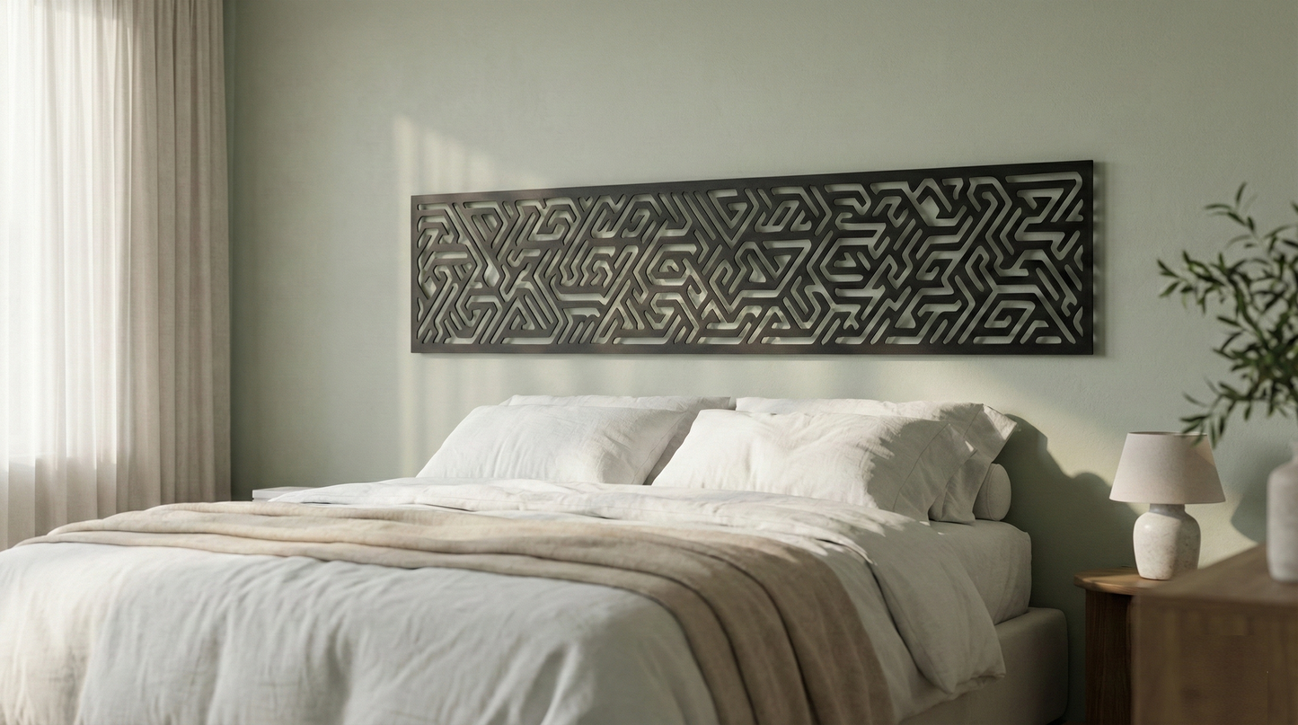 The Glyphstream Frieze | Metal Wall Art