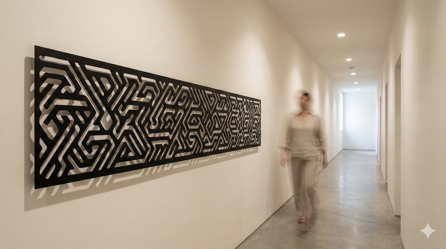 The Glyphstream Frieze | Metal Wall Art