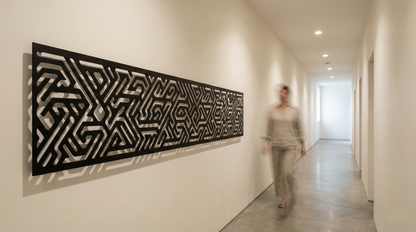 The Glyphstream Frieze | Metal Wall Art