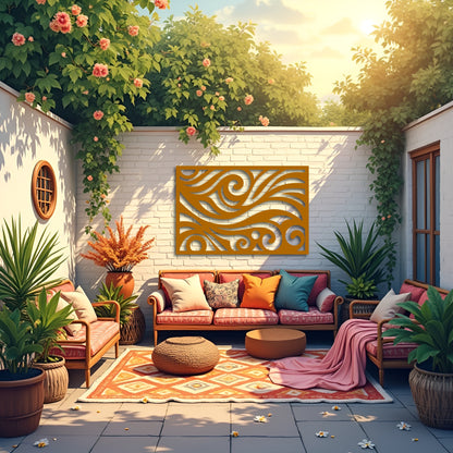 The Zephyr Glyph | Metal Wall Art