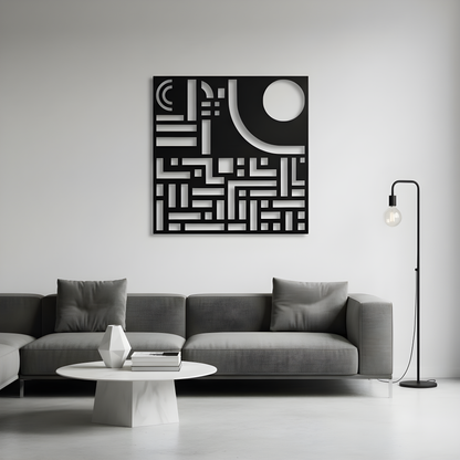 The Eclipse Blueprint | Metal Wall Art