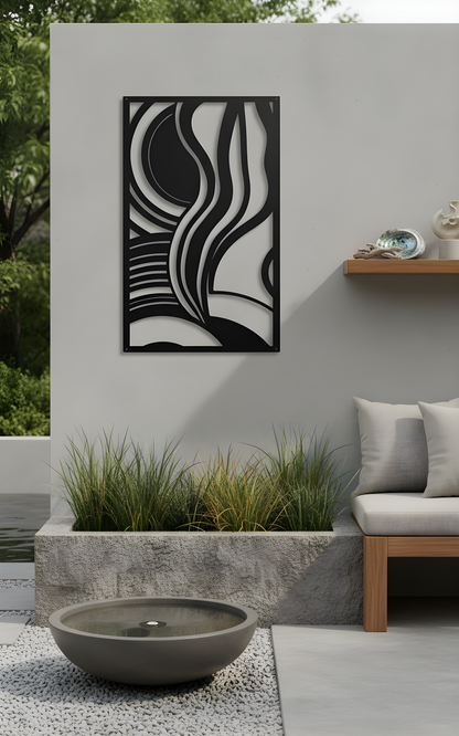 The Obsidian Current | Metal Wall Art