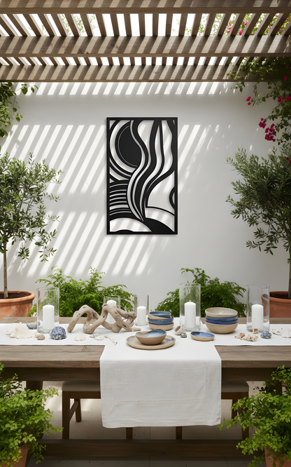 The Obsidian Current | Metal Wall Art