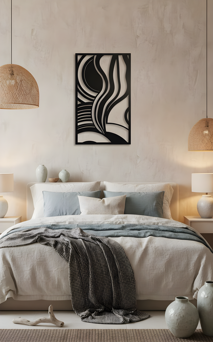 The Obsidian Current | Metal Wall Art