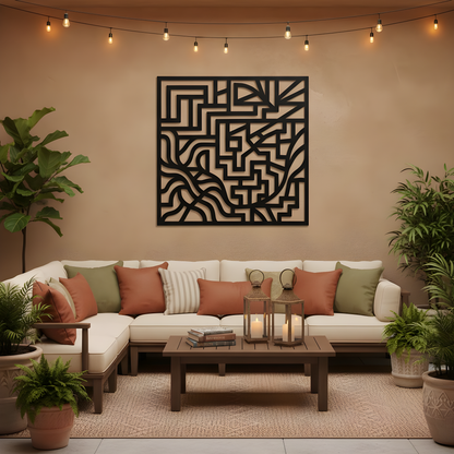 The Codex Labyrinth | Metal Wall Art