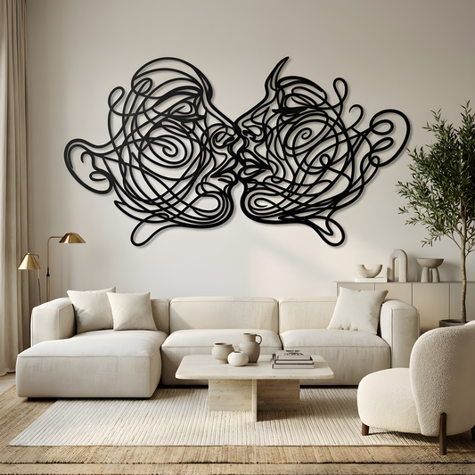 The Mirror Kiss | Metal Wall Art