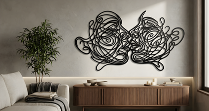The Mirror Kiss | Metal Wall Art