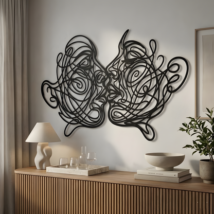 The Mirror Kiss | Metal Wall Art