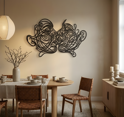 The Mirror Kiss | Metal Wall Art