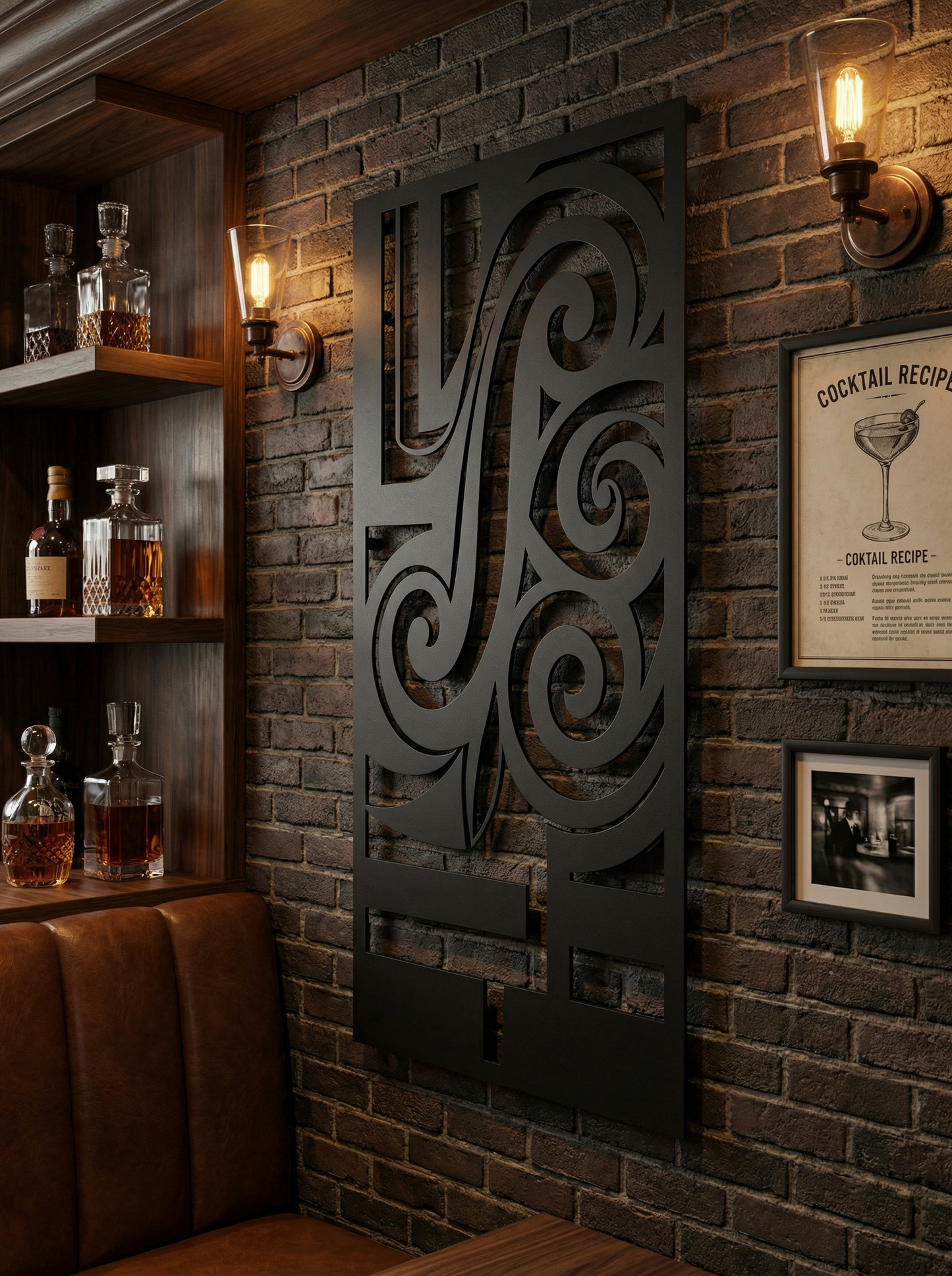 Scrollwork Cipher Panel