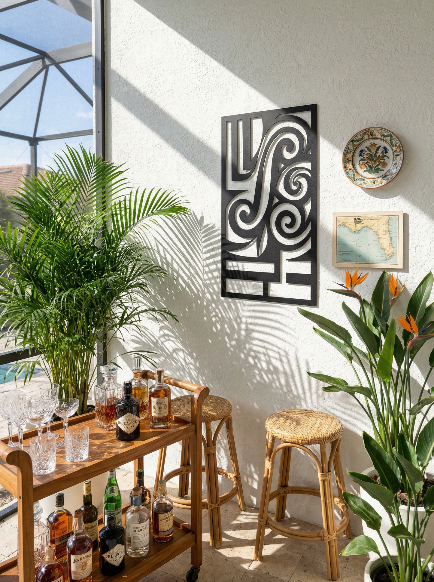 Scrollwork Cipher Panel