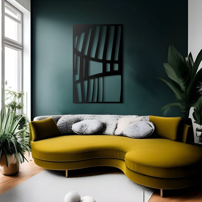Abstract Palm Pattern Metal Wall Art