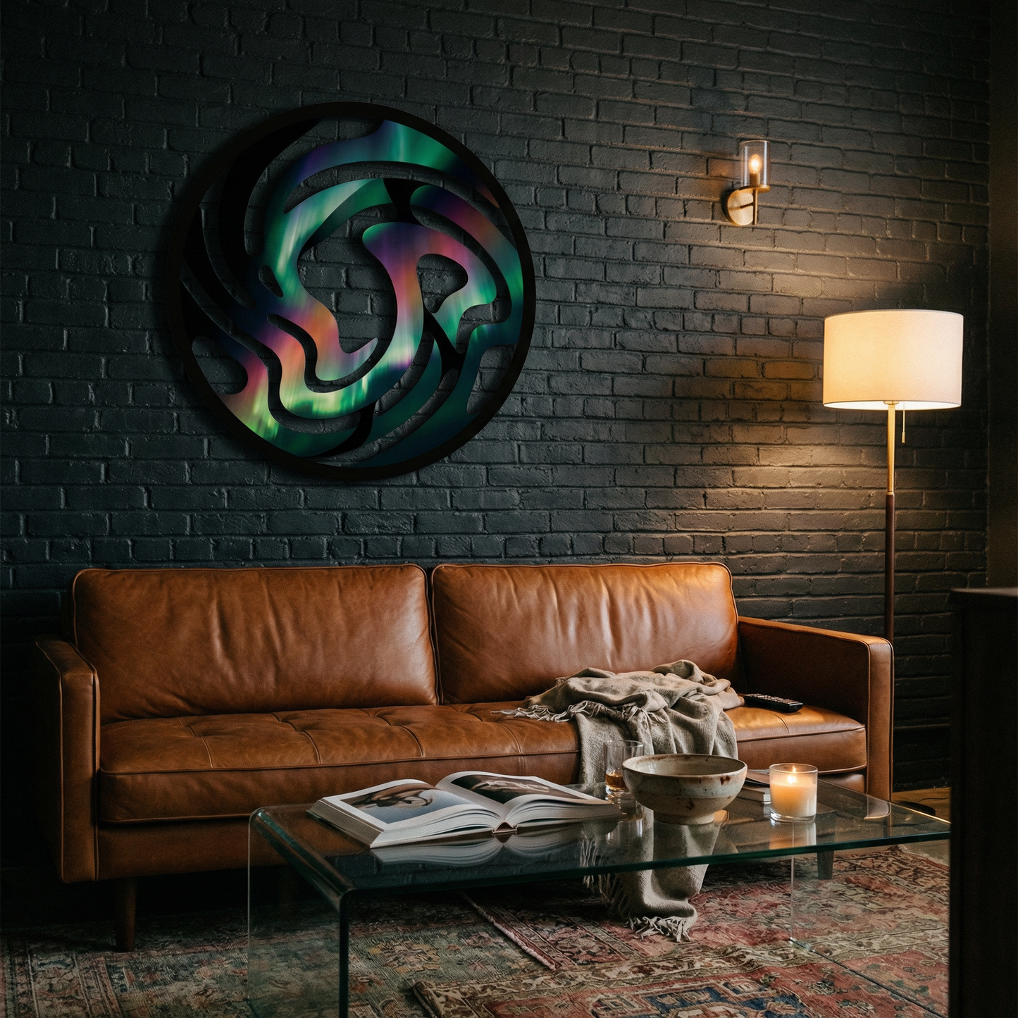 Aurora Vortex | Abstract Flow Metal Wall Art