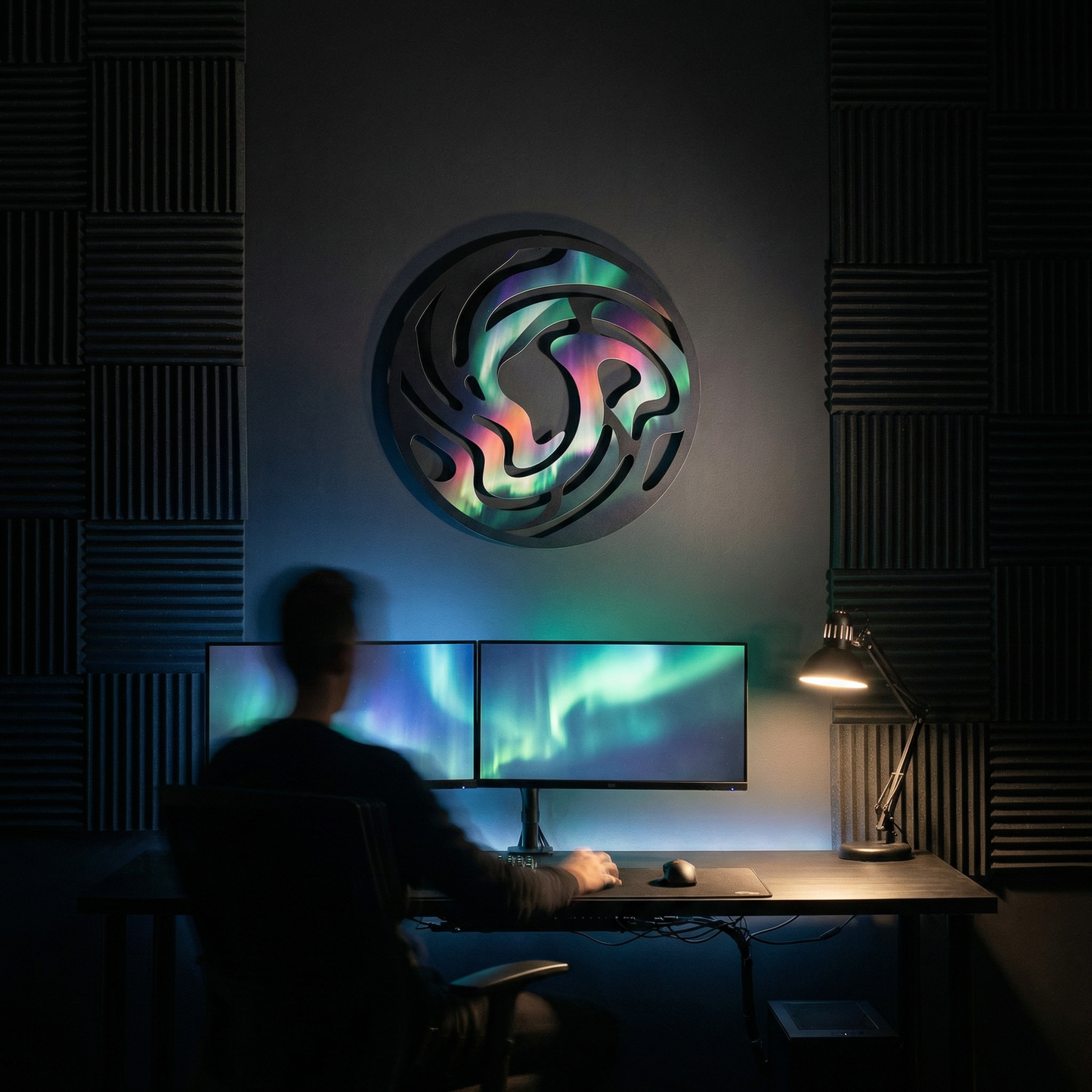 Aurora Vortex | Abstract Flow Metal Wall Art