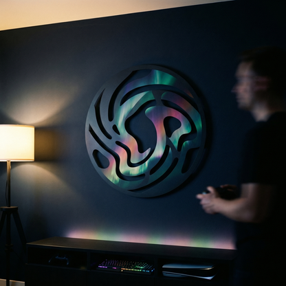 Aurora Vortex | Abstract Flow Metal Wall Art