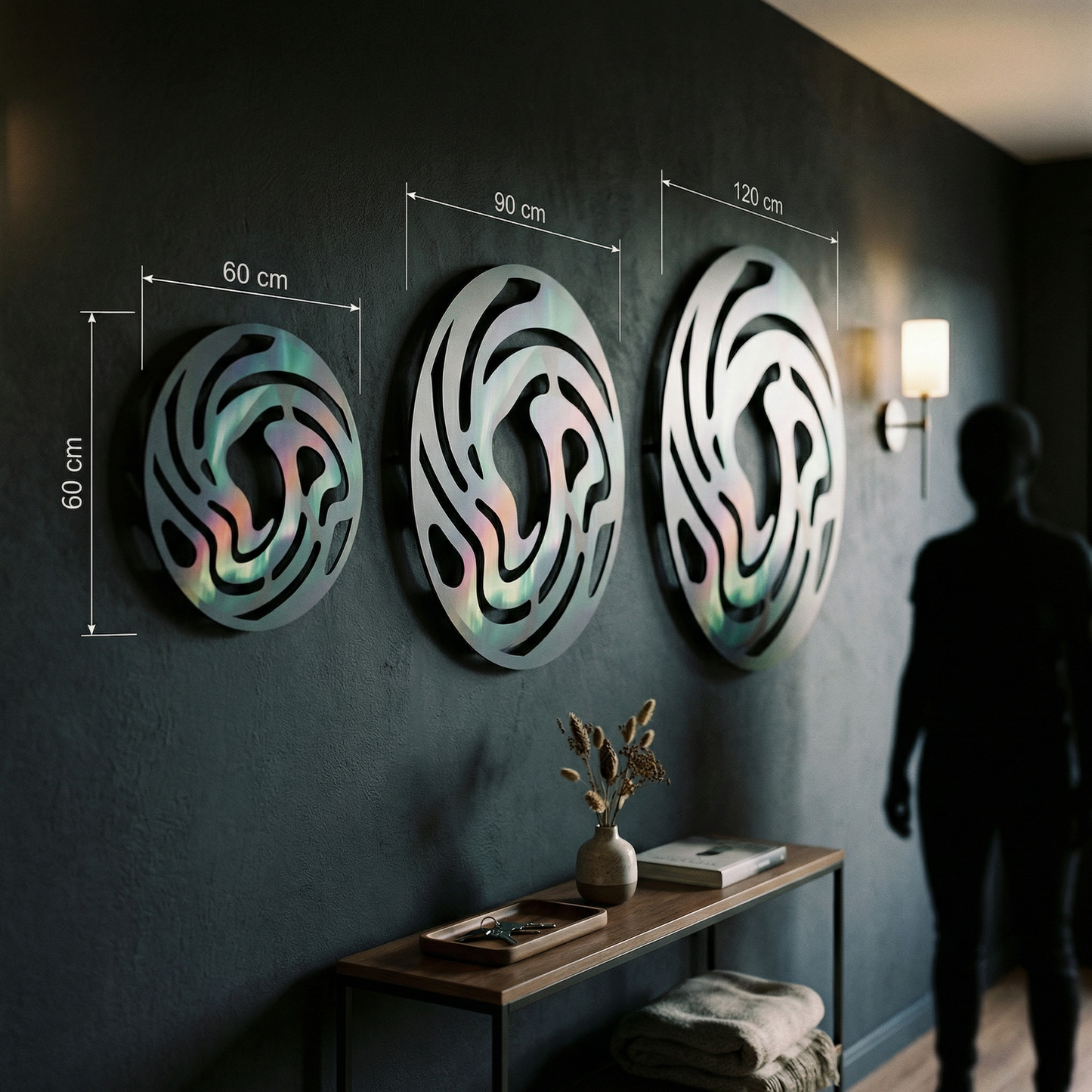 Aurora Vortex | Abstract Flow Metal Wall Art