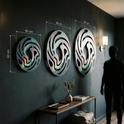 Aurora Vortex | Abstract Flow Metal Wall Art