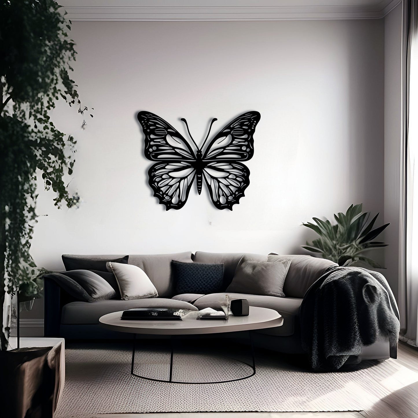 Butterfly Bliss Large Metal Wall Art for Living Room